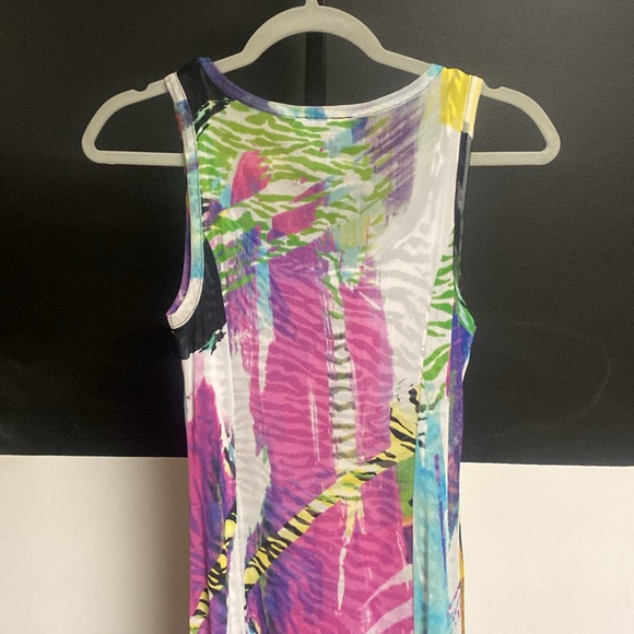 Lynn Ritchie Silver mesh maxi dress size xsmall - Picture 7 of 8